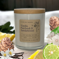 Vanilla, Patchouli & Sandalwood Soy Candle