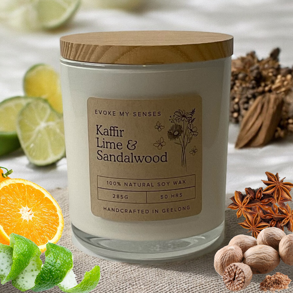 Kaffir Lime & Sandalwood Soy Candle